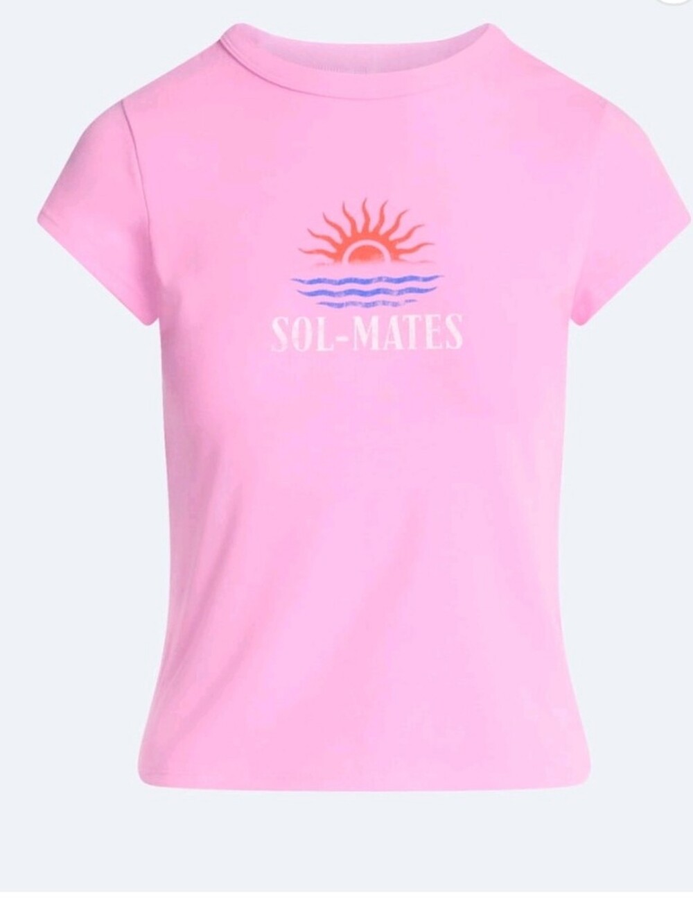 Free Assembly Womens Plus Cap Sleeve Tee Size 2x Plus Pink Summer Shirt Tee